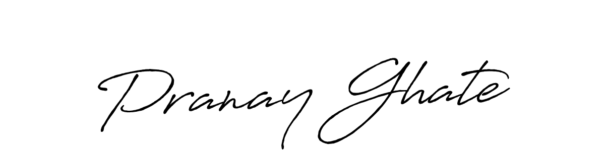 Design your own signature with our free online signature maker. With this signature software, you can create a handwritten (Antro_Vectra_Bolder) signature for name Pranay Ghate. Pranay Ghate signature style 7 images and pictures png