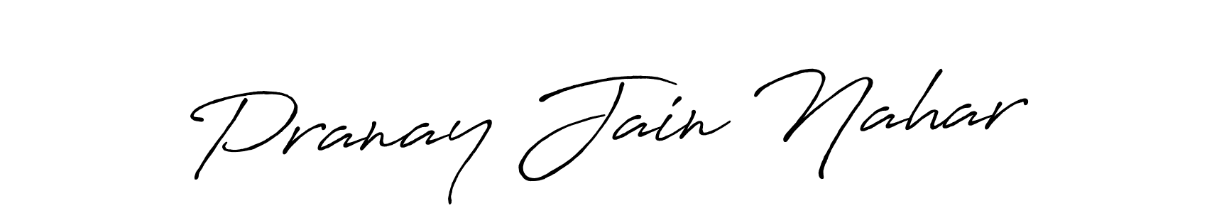 Use a signature maker to create a handwritten signature online. With this signature software, you can design (Antro_Vectra_Bolder) your own signature for name Pranay Jain Nahar. Pranay Jain Nahar signature style 7 images and pictures png