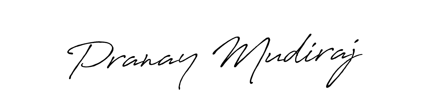 Create a beautiful signature design for name Pranay Mudiraj. With this signature (Antro_Vectra_Bolder) fonts, you can make a handwritten signature for free. Pranay Mudiraj signature style 7 images and pictures png