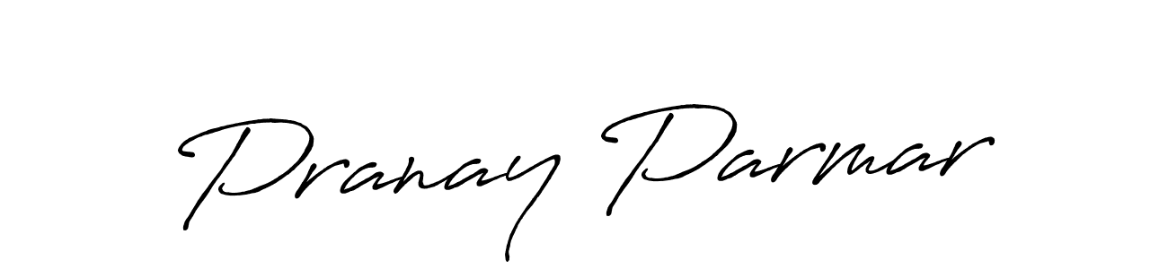 Also we have Pranay Parmar name is the best signature style. Create professional handwritten signature collection using Antro_Vectra_Bolder autograph style. Pranay Parmar signature style 7 images and pictures png