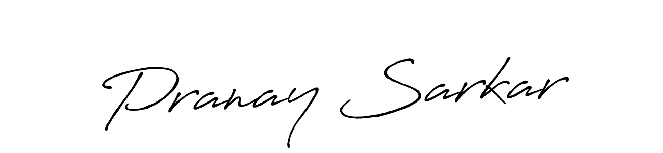 Create a beautiful signature design for name Pranay Sarkar. With this signature (Antro_Vectra_Bolder) fonts, you can make a handwritten signature for free. Pranay Sarkar signature style 7 images and pictures png