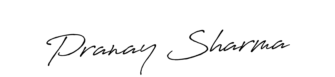 Use a signature maker to create a handwritten signature online. With this signature software, you can design (Antro_Vectra_Bolder) your own signature for name Pranay Sharma. Pranay Sharma signature style 7 images and pictures png