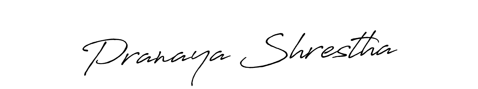 Pranaya Shrestha stylish signature style. Best Handwritten Sign (Antro_Vectra_Bolder) for my name. Handwritten Signature Collection Ideas for my name Pranaya Shrestha. Pranaya Shrestha signature style 7 images and pictures png