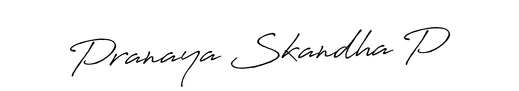 It looks lik you need a new signature style for name Pranaya Skandha P. Design unique handwritten (Antro_Vectra_Bolder) signature with our free signature maker in just a few clicks. Pranaya Skandha P signature style 7 images and pictures png