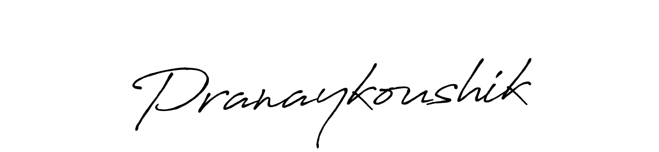 Use a signature maker to create a handwritten signature online. With this signature software, you can design (Antro_Vectra_Bolder) your own signature for name Pranaykoushik. Pranaykoushik signature style 7 images and pictures png