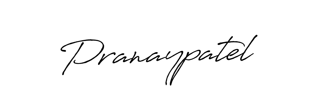 How to make Pranaypatel signature? Antro_Vectra_Bolder is a professional autograph style. Create handwritten signature for Pranaypatel name. Pranaypatel signature style 7 images and pictures png