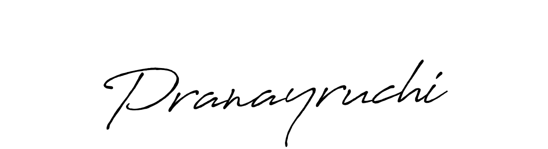 How to make Pranayruchi name signature. Use Antro_Vectra_Bolder style for creating short signs online. This is the latest handwritten sign. Pranayruchi signature style 7 images and pictures png