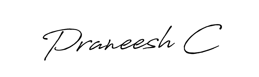 Similarly Antro_Vectra_Bolder is the best handwritten signature design. Signature creator online .You can use it as an online autograph creator for name Praneesh C. Praneesh C signature style 7 images and pictures png