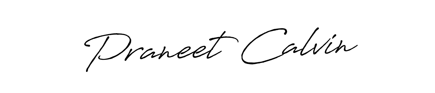 How to make Praneet Calvin signature? Antro_Vectra_Bolder is a professional autograph style. Create handwritten signature for Praneet Calvin name. Praneet Calvin signature style 7 images and pictures png