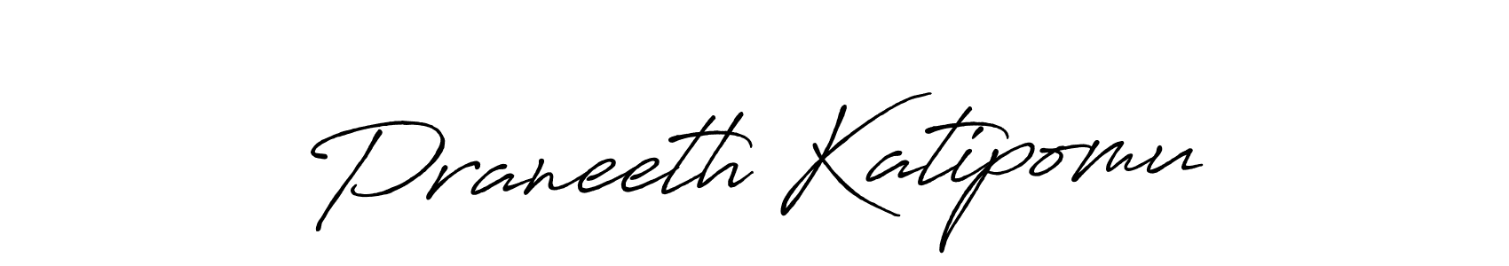 How to make Praneeth Katipomu signature? Antro_Vectra_Bolder is a professional autograph style. Create handwritten signature for Praneeth Katipomu name. Praneeth Katipomu signature style 7 images and pictures png