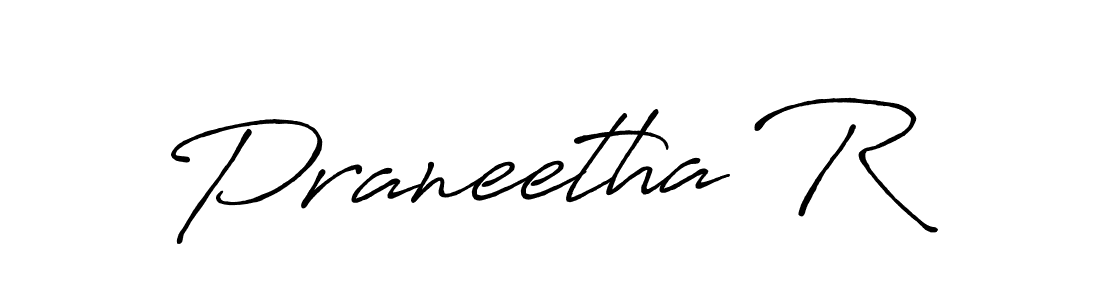 Praneetha R stylish signature style. Best Handwritten Sign (Antro_Vectra_Bolder) for my name. Handwritten Signature Collection Ideas for my name Praneetha R. Praneetha R signature style 7 images and pictures png