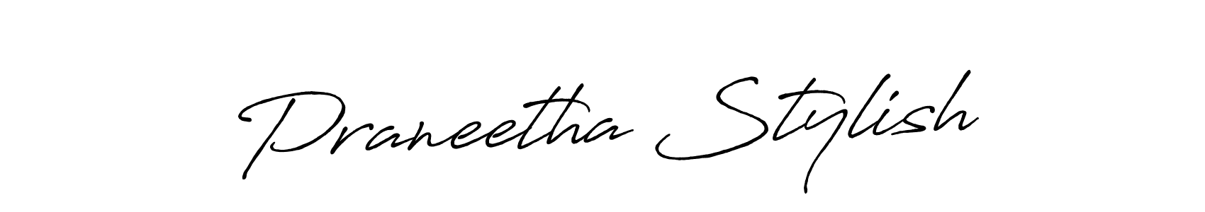 How to make Praneetha Stylish name signature. Use Antro_Vectra_Bolder style for creating short signs online. This is the latest handwritten sign. Praneetha Stylish signature style 7 images and pictures png