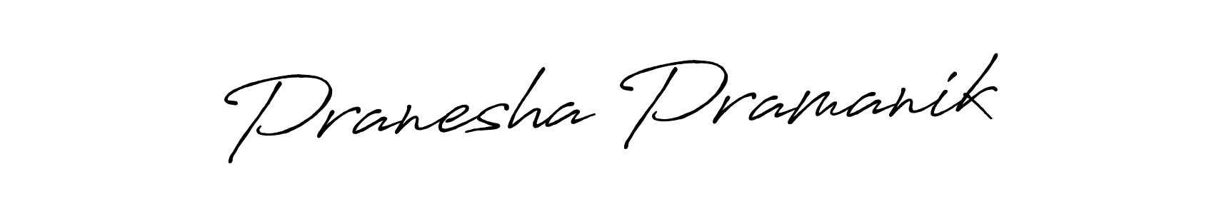 Also we have Pranesha Pramanik name is the best signature style. Create professional handwritten signature collection using Antro_Vectra_Bolder autograph style. Pranesha Pramanik signature style 7 images and pictures png