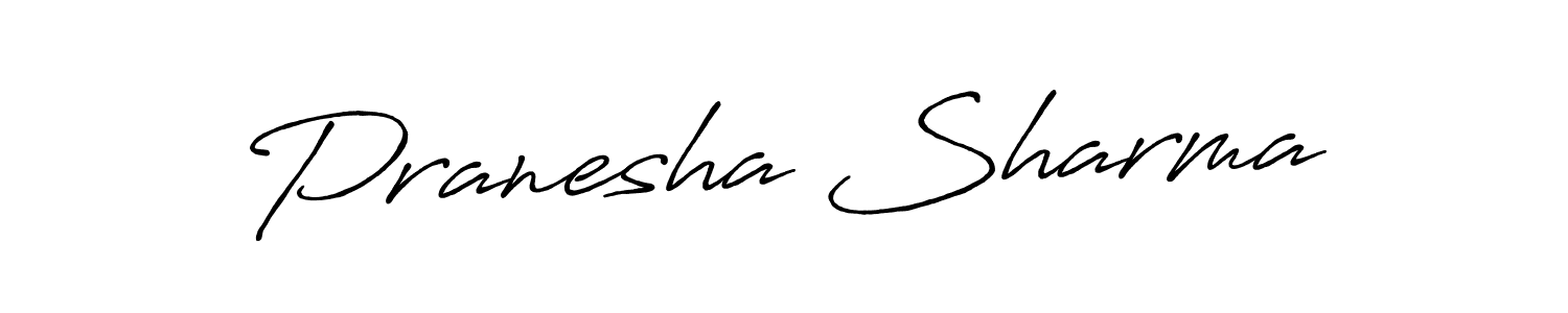 How to make Pranesha Sharma signature? Antro_Vectra_Bolder is a professional autograph style. Create handwritten signature for Pranesha Sharma name. Pranesha Sharma signature style 7 images and pictures png