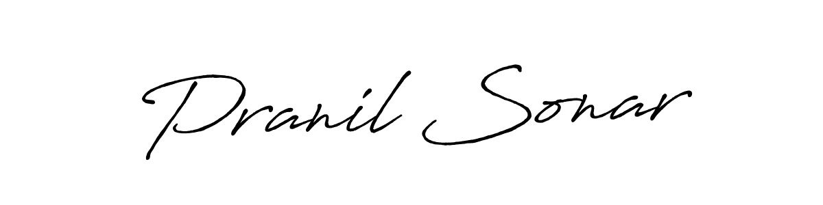 Also we have Pranil Sonar name is the best signature style. Create professional handwritten signature collection using Antro_Vectra_Bolder autograph style. Pranil Sonar signature style 7 images and pictures png