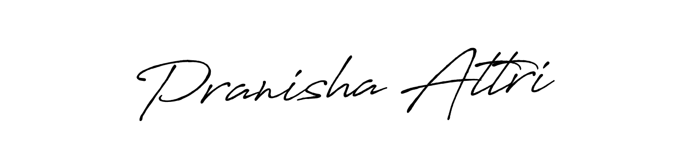 You should practise on your own different ways (Antro_Vectra_Bolder) to write your name (Pranisha Attri) in signature. don't let someone else do it for you. Pranisha Attri signature style 7 images and pictures png