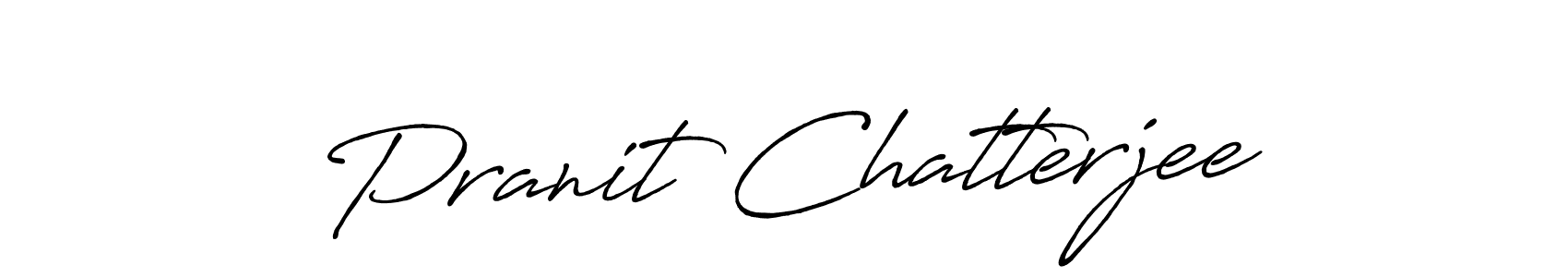 Create a beautiful signature design for name Pranit Chatterjee. With this signature (Antro_Vectra_Bolder) fonts, you can make a handwritten signature for free. Pranit Chatterjee signature style 7 images and pictures png