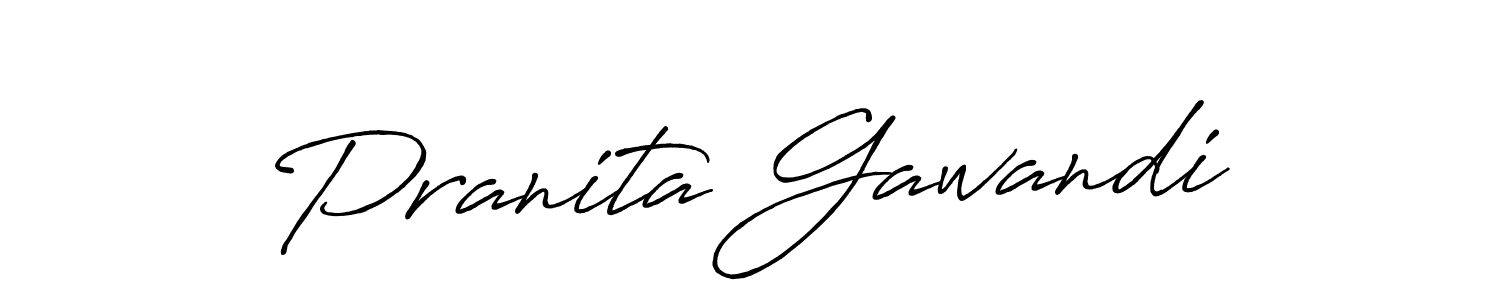 Make a beautiful signature design for name Pranita Gawandi. With this signature (Antro_Vectra_Bolder) style, you can create a handwritten signature for free. Pranita Gawandi signature style 7 images and pictures png