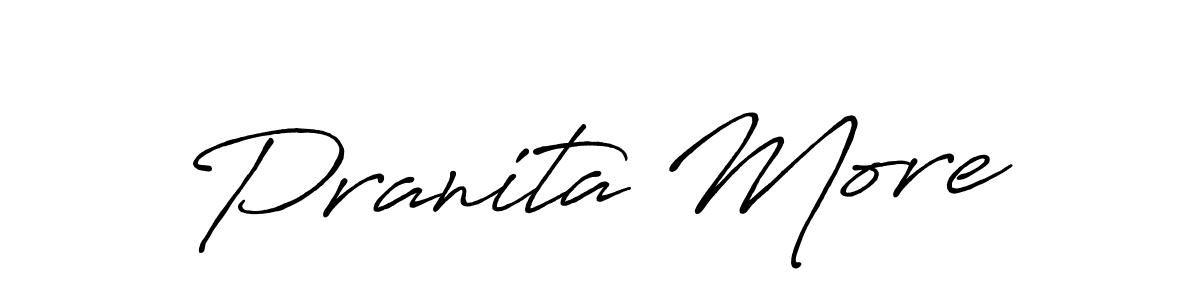 Similarly Antro_Vectra_Bolder is the best handwritten signature design. Signature creator online .You can use it as an online autograph creator for name Pranita More. Pranita More signature style 7 images and pictures png