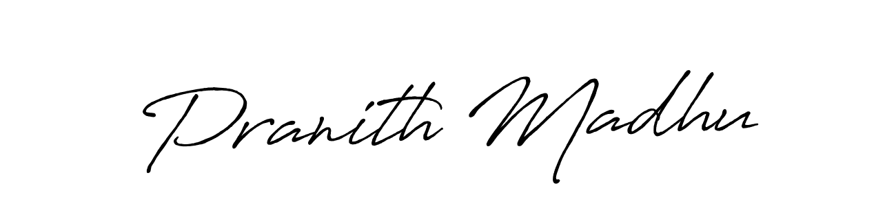 Similarly Antro_Vectra_Bolder is the best handwritten signature design. Signature creator online .You can use it as an online autograph creator for name Pranith Madhu. Pranith Madhu signature style 7 images and pictures png