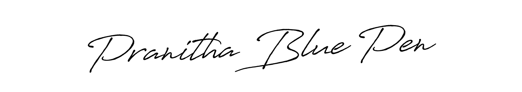 Antro_Vectra_Bolder is a professional signature style that is perfect for those who want to add a touch of class to their signature. It is also a great choice for those who want to make their signature more unique. Get Pranitha Blue Pen name to fancy signature for free. Pranitha Blue Pen signature style 7 images and pictures png