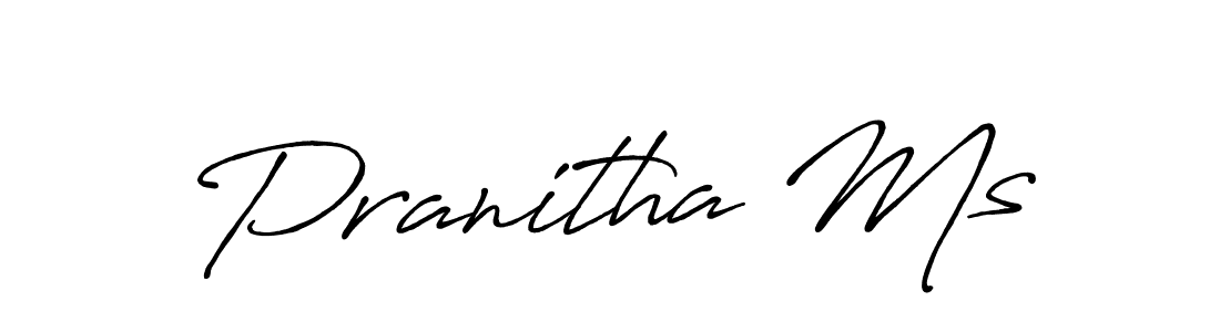 Pranitha Ms stylish signature style. Best Handwritten Sign (Antro_Vectra_Bolder) for my name. Handwritten Signature Collection Ideas for my name Pranitha Ms. Pranitha Ms signature style 7 images and pictures png