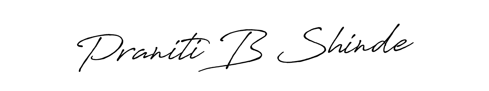 The best way (Antro_Vectra_Bolder) to make a short signature is to pick only two or three words in your name. The name Praniti B Shinde include a total of six letters. For converting this name. Praniti B Shinde signature style 7 images and pictures png