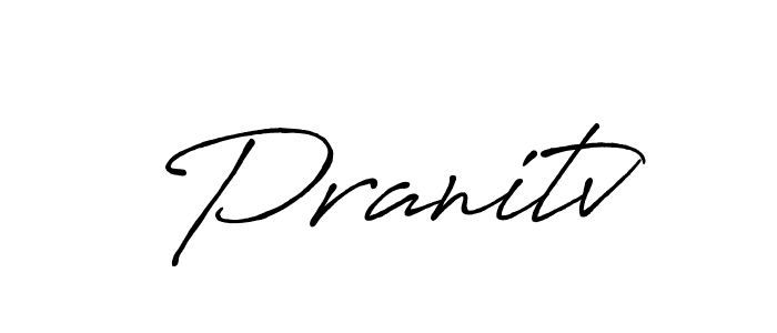 Use a signature maker to create a handwritten signature online. With this signature software, you can design (Antro_Vectra_Bolder) your own signature for name Pranitv. Pranitv signature style 7 images and pictures png