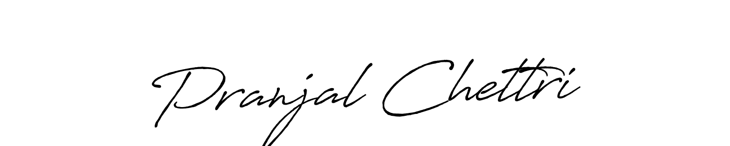 Design your own signature with our free online signature maker. With this signature software, you can create a handwritten (Antro_Vectra_Bolder) signature for name Pranjal Chettri. Pranjal Chettri signature style 7 images and pictures png