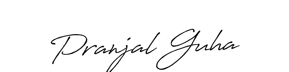 It looks lik you need a new signature style for name Pranjal Guha. Design unique handwritten (Antro_Vectra_Bolder) signature with our free signature maker in just a few clicks. Pranjal Guha signature style 7 images and pictures png