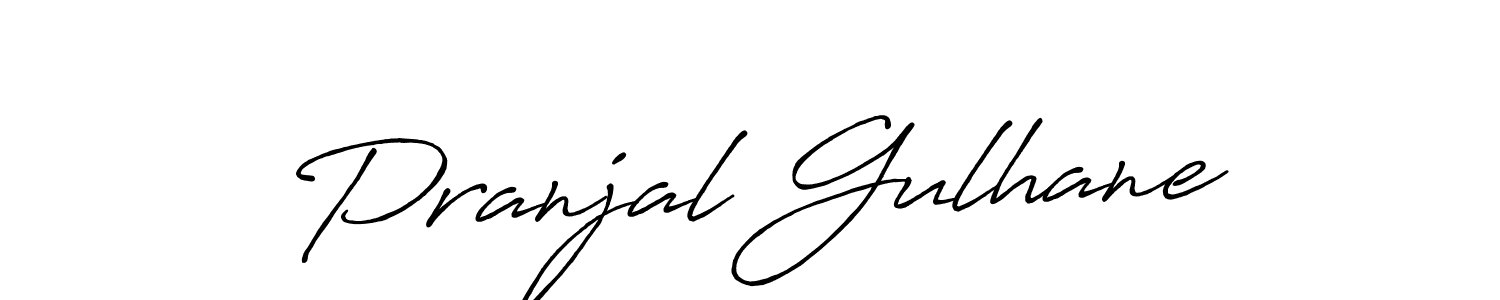 Antro_Vectra_Bolder is a professional signature style that is perfect for those who want to add a touch of class to their signature. It is also a great choice for those who want to make their signature more unique. Get Pranjal Gulhane name to fancy signature for free. Pranjal Gulhane signature style 7 images and pictures png