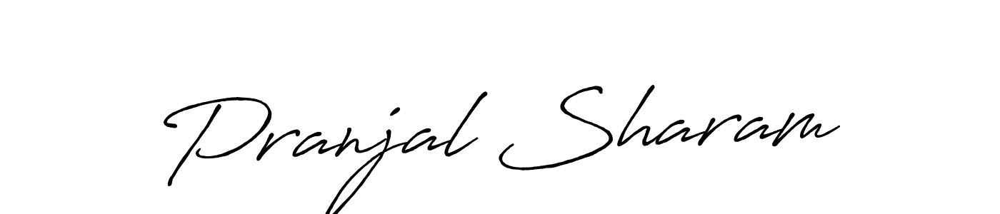 Pranjal Sharam stylish signature style. Best Handwritten Sign (Antro_Vectra_Bolder) for my name. Handwritten Signature Collection Ideas for my name Pranjal Sharam. Pranjal Sharam signature style 7 images and pictures png