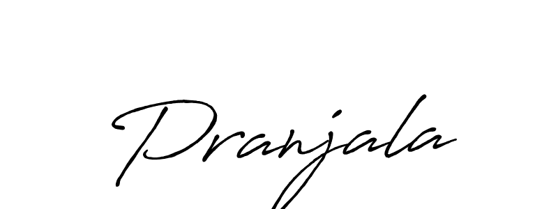 How to make Pranjala name signature. Use Antro_Vectra_Bolder style for creating short signs online. This is the latest handwritten sign. Pranjala signature style 7 images and pictures png