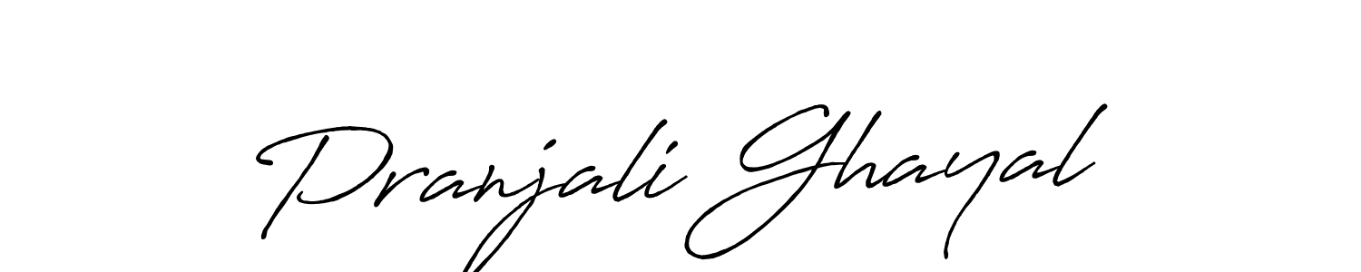 Create a beautiful signature design for name Pranjali Ghayal. With this signature (Antro_Vectra_Bolder) fonts, you can make a handwritten signature for free. Pranjali Ghayal signature style 7 images and pictures png