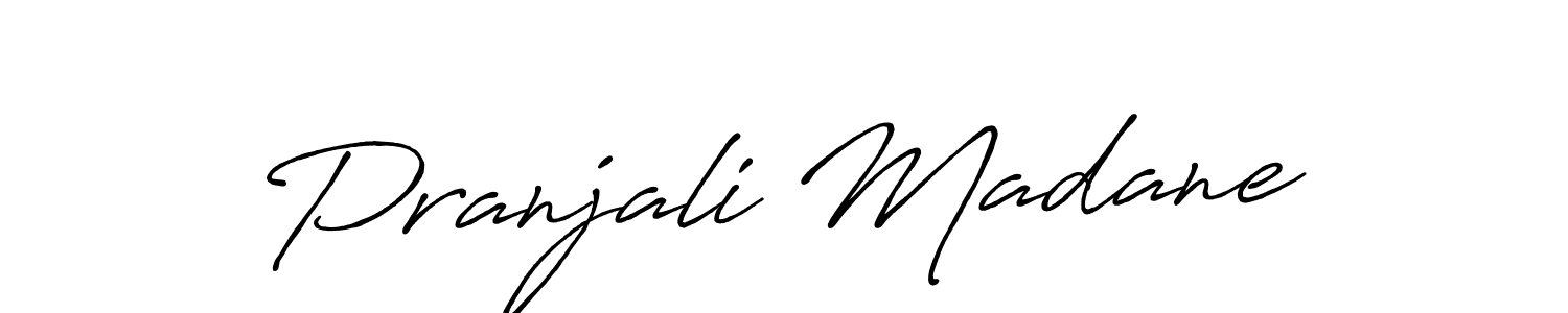 Pranjali Madane stylish signature style. Best Handwritten Sign (Antro_Vectra_Bolder) for my name. Handwritten Signature Collection Ideas for my name Pranjali Madane. Pranjali Madane signature style 7 images and pictures png