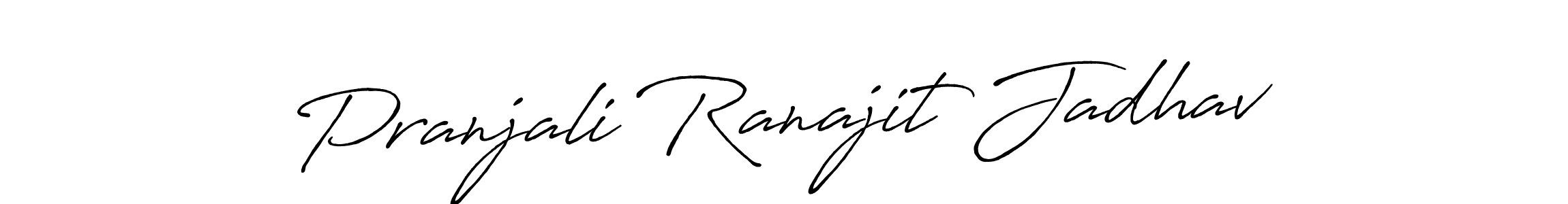 Pranjali Ranajit Jadhav stylish signature style. Best Handwritten Sign (Antro_Vectra_Bolder) for my name. Handwritten Signature Collection Ideas for my name Pranjali Ranajit Jadhav. Pranjali Ranajit Jadhav signature style 7 images and pictures png