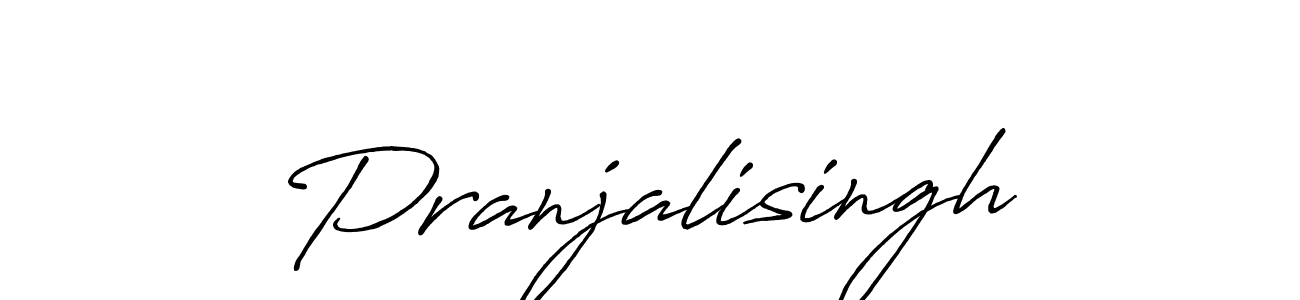 Make a beautiful signature design for name Pranjalisingh. With this signature (Antro_Vectra_Bolder) style, you can create a handwritten signature for free. Pranjalisingh signature style 7 images and pictures png