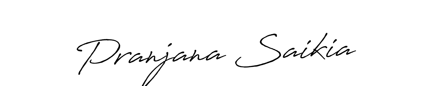 Make a beautiful signature design for name Pranjana Saikia. With this signature (Antro_Vectra_Bolder) style, you can create a handwritten signature for free. Pranjana Saikia signature style 7 images and pictures png