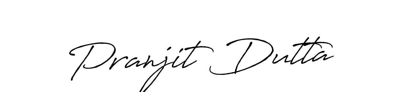 How to make Pranjit Dutta name signature. Use Antro_Vectra_Bolder style for creating short signs online. This is the latest handwritten sign. Pranjit Dutta signature style 7 images and pictures png