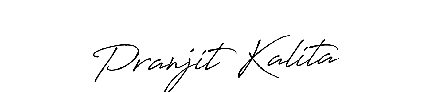 Make a beautiful signature design for name Pranjit Kalita. With this signature (Antro_Vectra_Bolder) style, you can create a handwritten signature for free. Pranjit Kalita signature style 7 images and pictures png