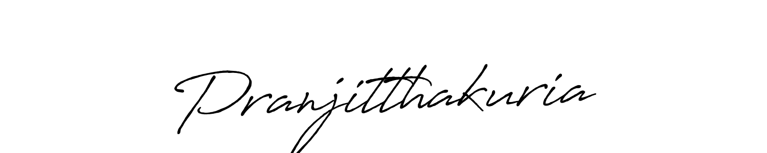 Design your own signature with our free online signature maker. With this signature software, you can create a handwritten (Antro_Vectra_Bolder) signature for name Pranjitthakuria. Pranjitthakuria signature style 7 images and pictures png