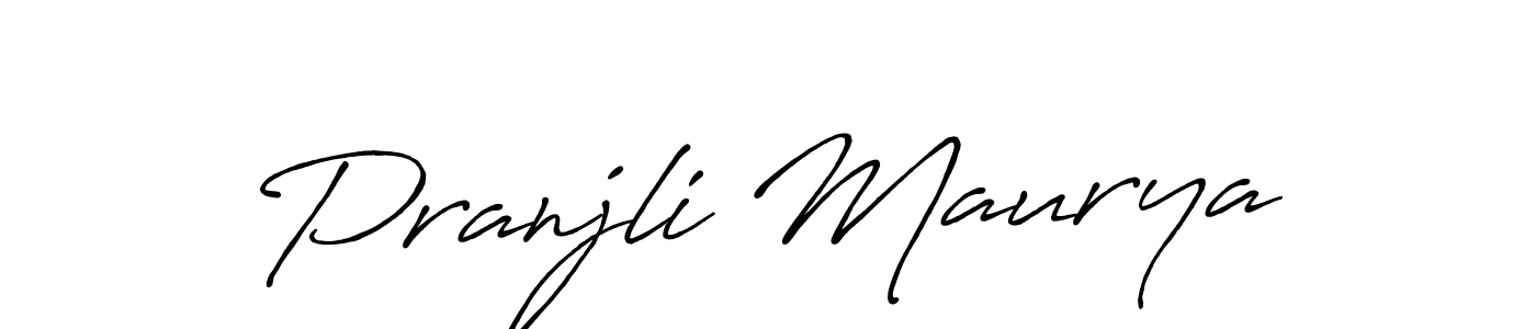 Make a beautiful signature design for name Pranjli Maurya. Use this online signature maker to create a handwritten signature for free. Pranjli Maurya signature style 7 images and pictures png