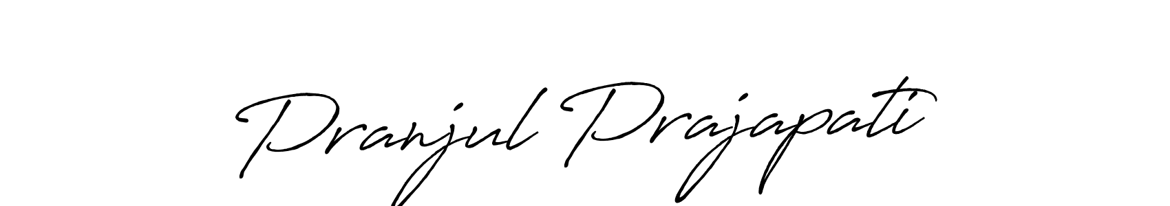 Make a short Pranjul Prajapati signature style. Manage your documents anywhere anytime using Antro_Vectra_Bolder. Create and add eSignatures, submit forms, share and send files easily. Pranjul Prajapati signature style 7 images and pictures png