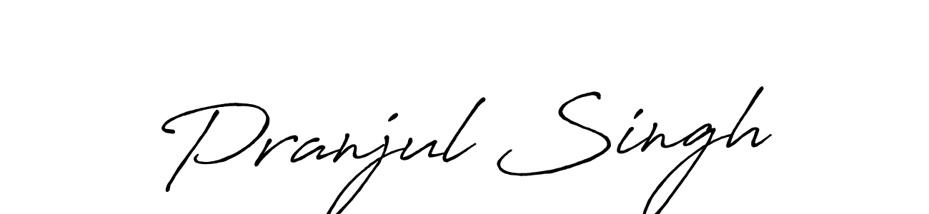 Create a beautiful signature design for name Pranjul Singh. With this signature (Antro_Vectra_Bolder) fonts, you can make a handwritten signature for free. Pranjul Singh signature style 7 images and pictures png