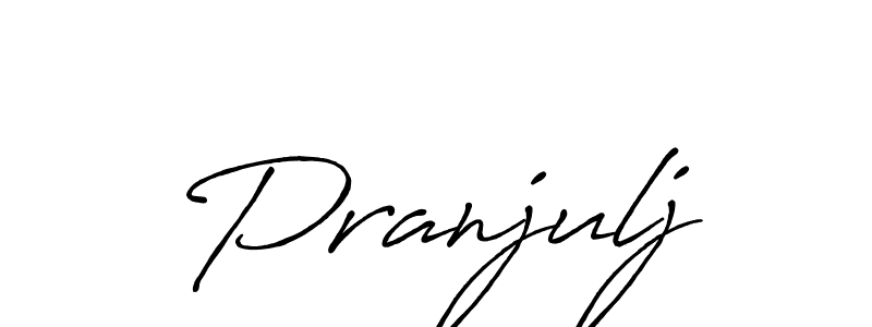 Make a beautiful signature design for name Pranjulj. With this signature (Antro_Vectra_Bolder) style, you can create a handwritten signature for free. Pranjulj signature style 7 images and pictures png