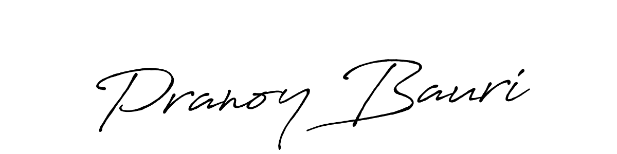 Create a beautiful signature design for name Pranoy Bauri. With this signature (Antro_Vectra_Bolder) fonts, you can make a handwritten signature for free. Pranoy Bauri signature style 7 images and pictures png
