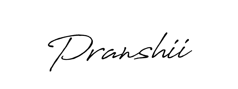 Also we have Pranshii name is the best signature style. Create professional handwritten signature collection using Antro_Vectra_Bolder autograph style. Pranshii signature style 7 images and pictures png