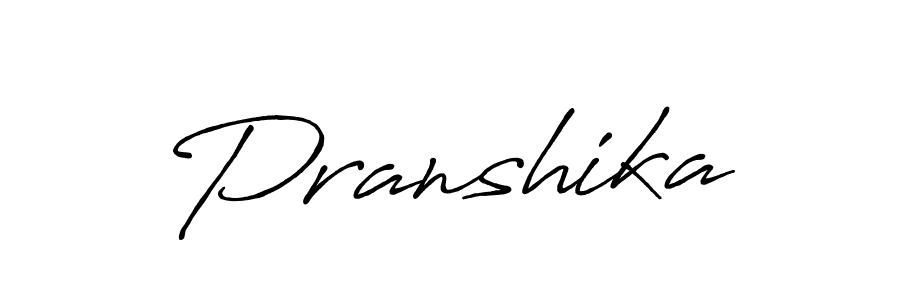 Create a beautiful signature design for name Pranshika. With this signature (Antro_Vectra_Bolder) fonts, you can make a handwritten signature for free. Pranshika signature style 7 images and pictures png