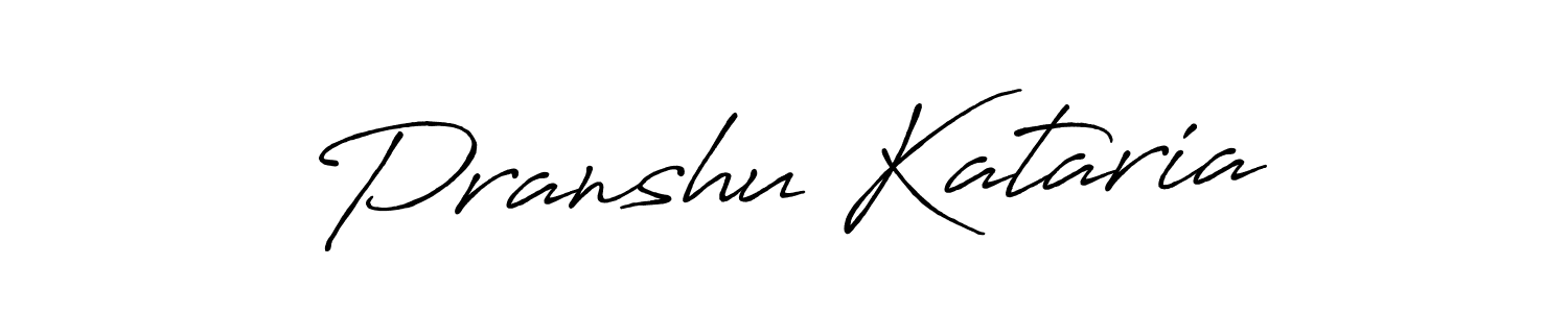 Make a beautiful signature design for name Pranshu Kataria. With this signature (Antro_Vectra_Bolder) style, you can create a handwritten signature for free. Pranshu Kataria signature style 7 images and pictures png