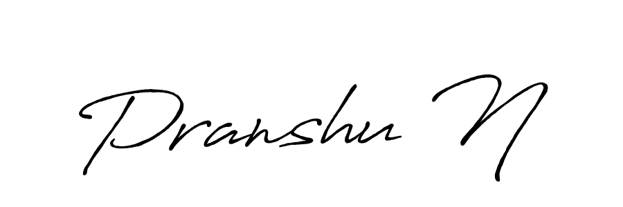 Similarly Antro_Vectra_Bolder is the best handwritten signature design. Signature creator online .You can use it as an online autograph creator for name Pranshu N. Pranshu N signature style 7 images and pictures png